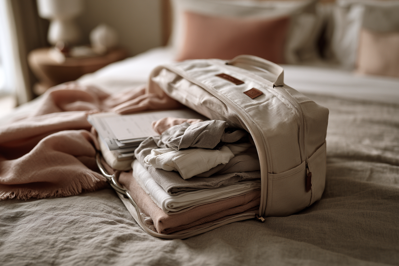 O que levar na mala de maternidade: checklist completo para mãe, bebê, acompanhante e documentos